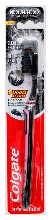 Зубная щетка Colgate Double Action Charcoal Medium 1 шт