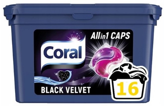 Капсулы для стирки Coral Black 16 шт