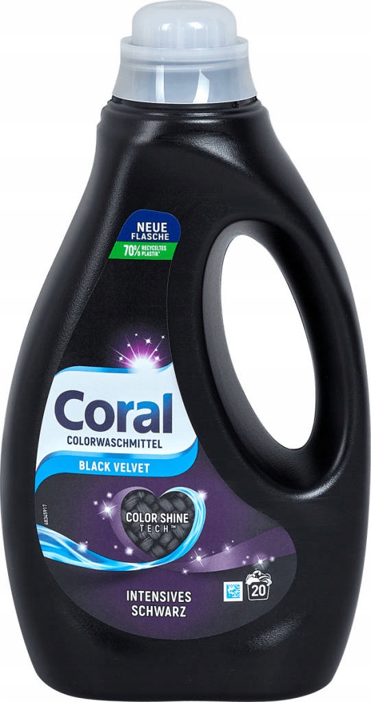 Гель для стирки черных тканей Coral Черный бархат 20 стир. / 1 л