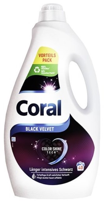 Гель для стирки Coral Черный бархат 40 стир. / 2 л
