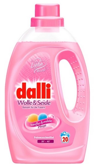 Гель для стирки шерсти, шелка и деликатных тканей Dalli Wolle &amp; Seide 20 стир. /  1,1 л