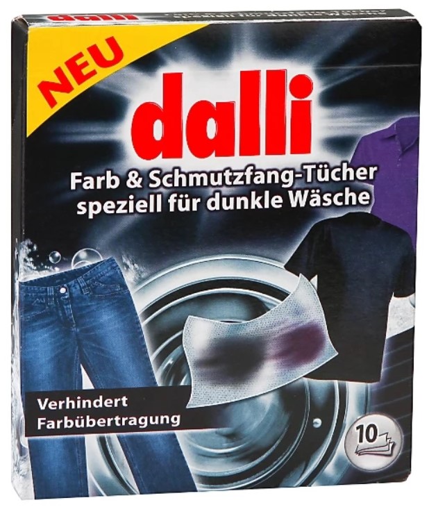 Салфетки для стирки темных тканей, Dalli 10 шт