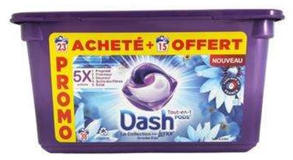 Капсулы для стирки Dash 3 в 1 Uniwersal Envolee d'Air 38 шт