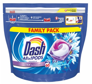 Капсулы для стирки Dash 3 в 1 Uniwersal Zeebries 60 шт