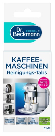 Средство для удаления кофейных масел кофемашины таблетки Dr Beckmann 6 шт