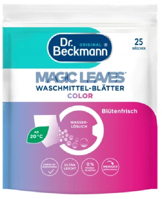 Салфетки для стирки белья Dr Beckmann MAGIC LEAVES Color, 25 шт