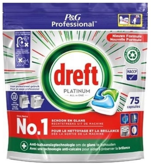 Капсулы для посудомоечной машины Dreft Platinum Оригинал 75 шт