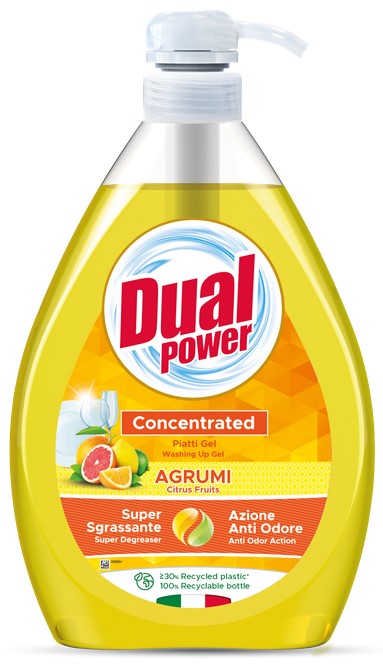 Средство для мытья посуды с помпой Dual Power Agrumi 1 л