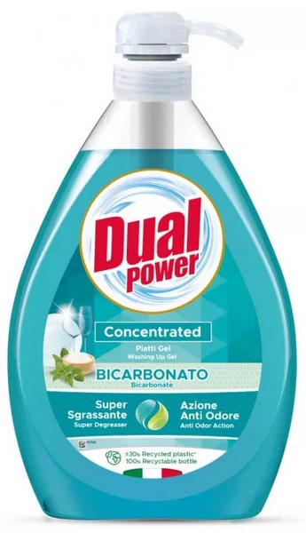 Средство для мытья посуды с помпой Dual Power Bicarbonato1 л