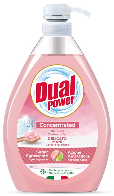 Средство для мытья посуды с помпой Dual Power Delicato Mani 1 л