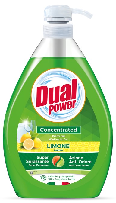 Средство для мытья посуды с помпой Dual Power Limone 1 л