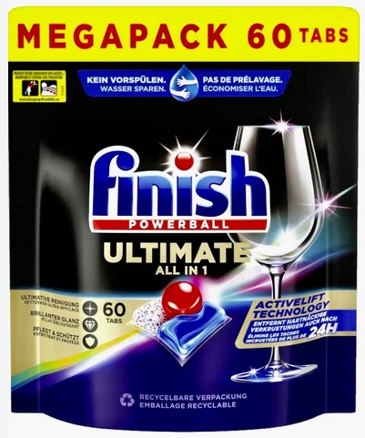 Таблетки для посудомоечной машины Finish All-in-one Ultimate Original 60 шт