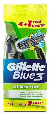 Одноразовые бритвы Gillette Blue3 Sensitive 4+1 шт