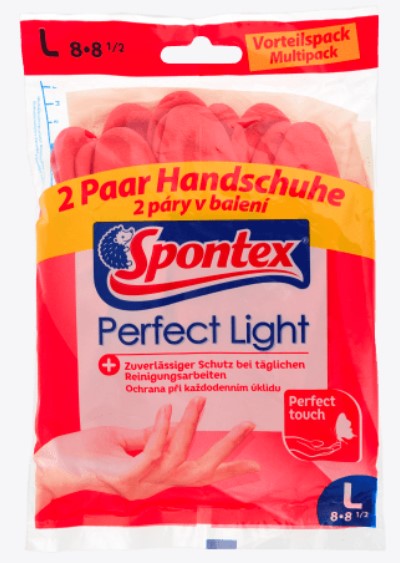 Перчатки Spontex Essential, размер L 1+1 шт