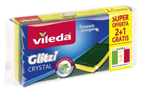 Губки для мытья посуды Vileda Антибактериальные 2+1 шт