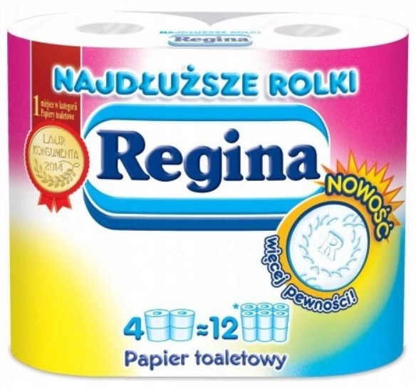 Туалетная бумага Regina Наиболее длинные рулоны 4 шт