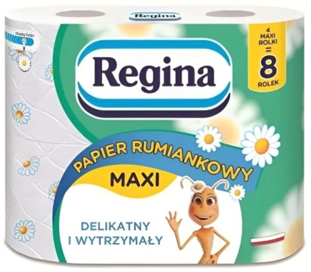 Туалетная бумага Regina Ромашка (4=8) 3 слоя 4 шт