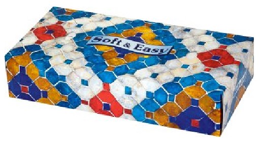 Салфетки в коробке Soft&amp;Easy с дизайном 80X40